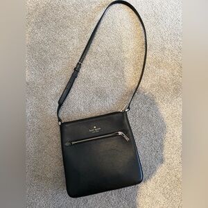 Kate Spade Black Leather Messenger Bag